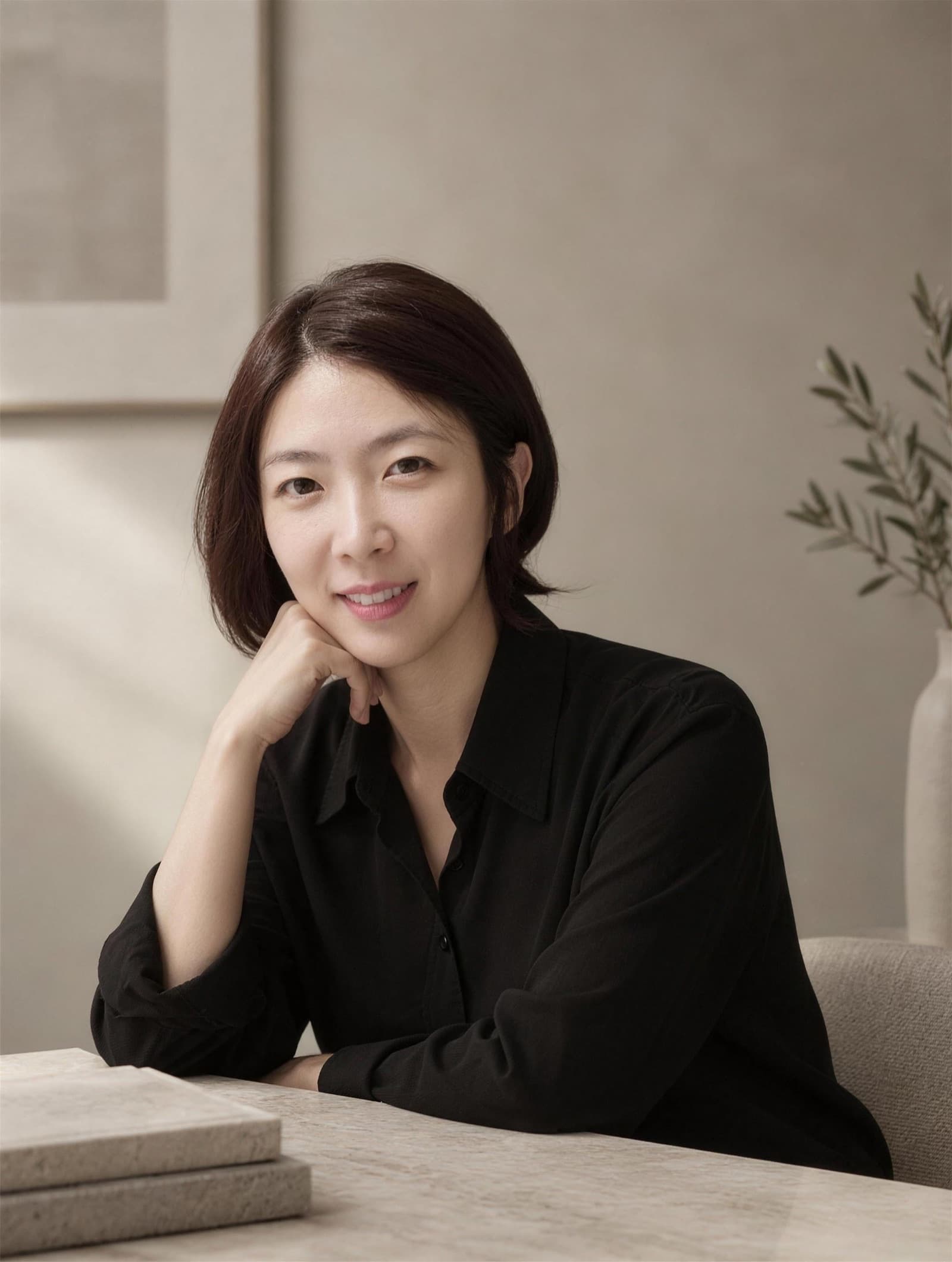 Jihyun Lee seated at a table