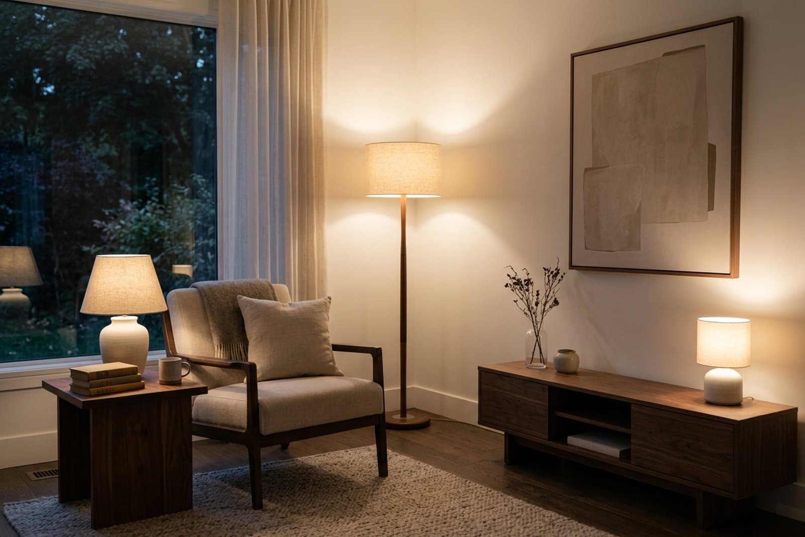 Where to Put Lamps in a Dark Room (3 Lamp Layout)
